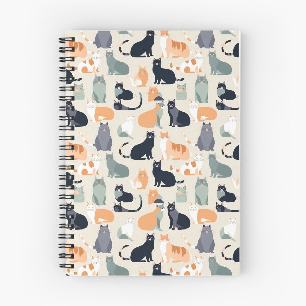 Item preview, Cartoon Cats Illustration Seamless Pattern designed and sold by PatternsFTW.