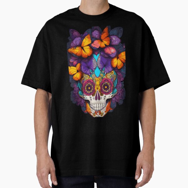 Item preview, Sugar Skull of Butterflies designed and sold by RoxanneG.
