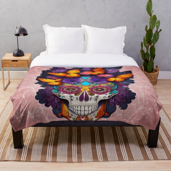 Item preview, Sugar Skull of Butterflies designed and sold by RoxanneG.