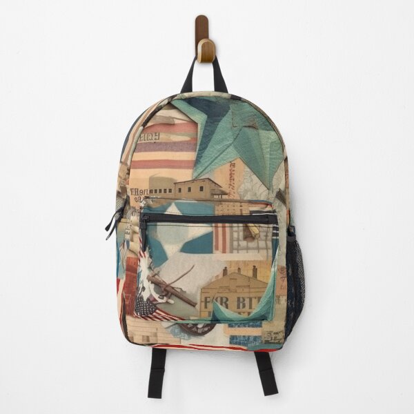 Item preview,  America Retro Vintage Patchwork of Americana Pattern Collage designed and sold by BrandonArtWorld.