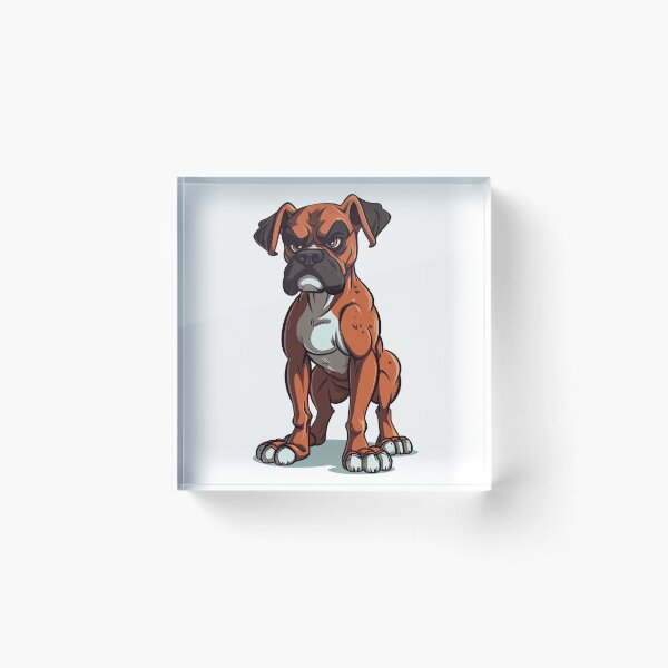 Artikelvorschau, Boxer Barks Cartoonish Fun-Loving Dog entworfen und verkauft von DooodleGod.