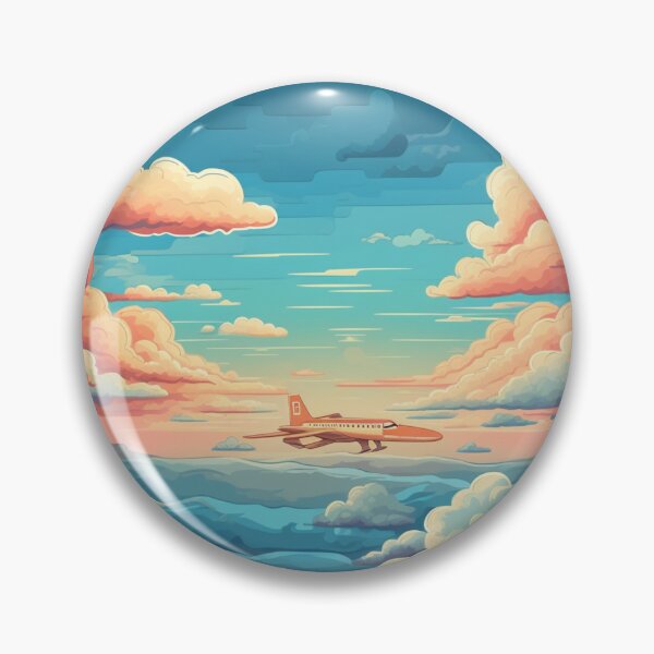 Item preview, Airplane window view stickers with cool clouds designed and sold by kalindiStore.