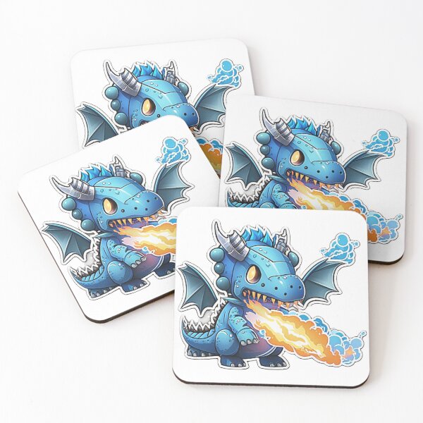 Artikelvorschau, Mech-Drache, Blau 1 entworfen und verkauft von Fantasy Masterpiece.