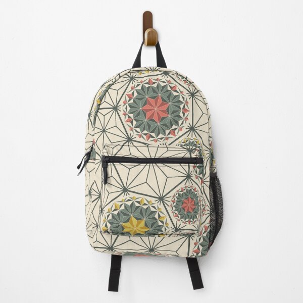 Item preview, Cactus Garden with Blooming Cacti on Heptagon Tesselation in Sage and Cream designed and sold by leonardoscompas.