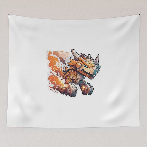 Artikelvorschau, Mech-Drache, Orange1 entworfen und verkauft von Fantasy Masterpiece.