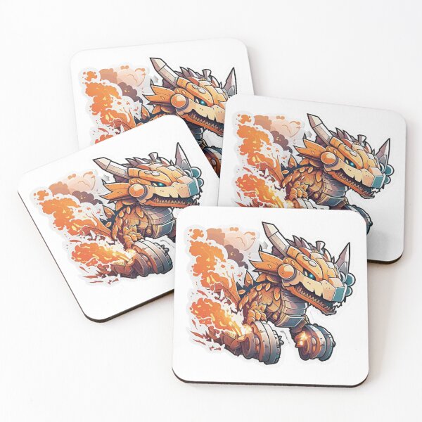 Artikelvorschau, Mech-Drache, Orange1 entworfen und verkauft von Fantasy Masterpiece.