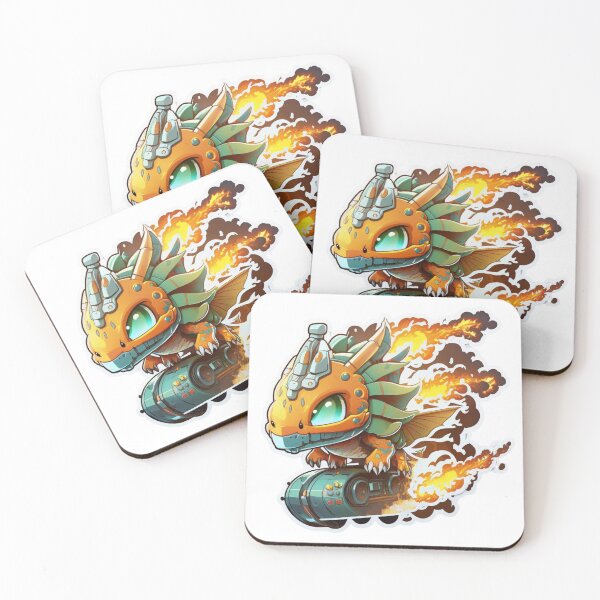 Artikelvorschau, Mech-Drache, Orange 4 entworfen und verkauft von Fantasy Masterpiece.
