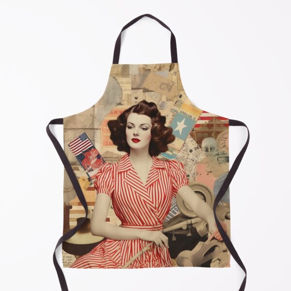 Item preview, America Retro Vintage Patchwork of Americana Pattern Collage designed and sold by BrandonArtWorld.