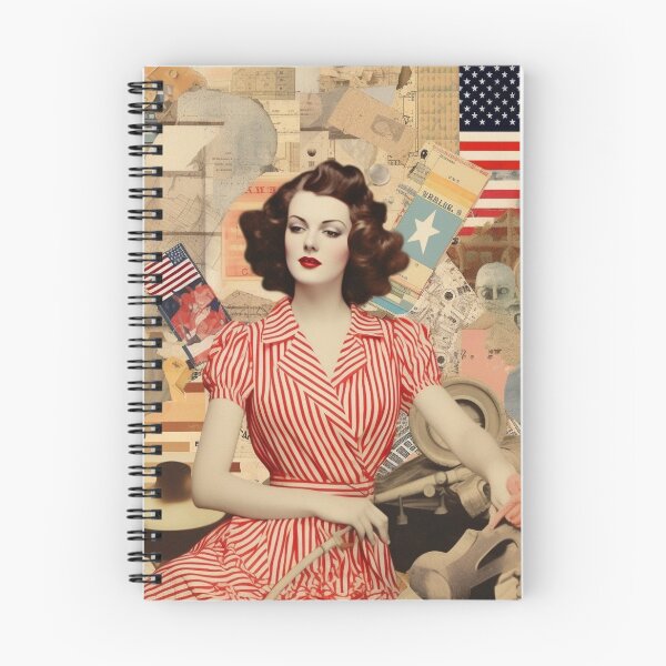 Item preview, America Retro Vintage Patchwork of Americana Pattern Collage designed and sold by BrandonArtWorld.