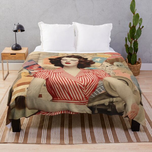 Item preview, America Retro Vintage Patchwork of Americana Pattern Collage designed and sold by BrandonArtWorld.