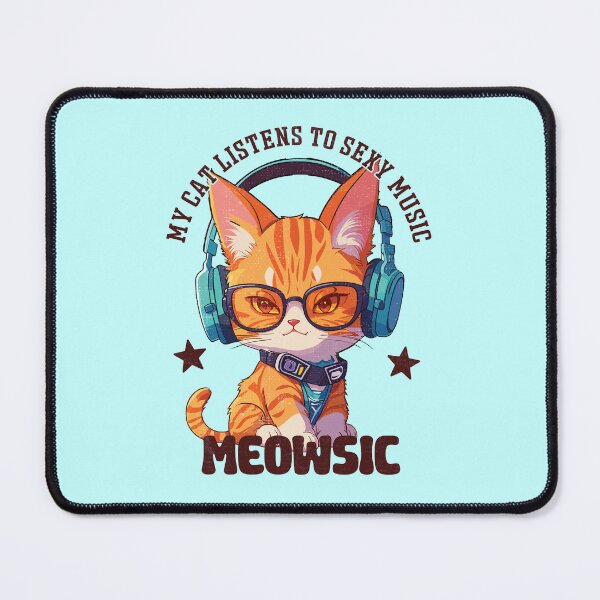 Item preview, My cat listens to sexy music - funny saying designed and sold by VichallanStudio.
