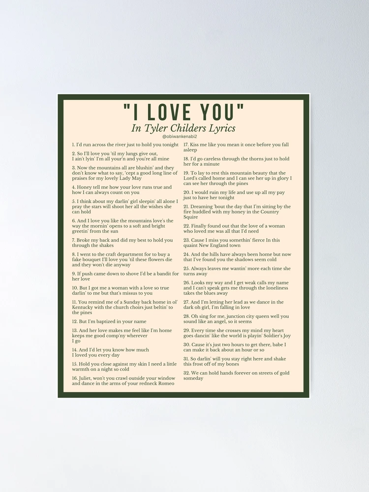 Tyler Childers – In Your Love Lyrics