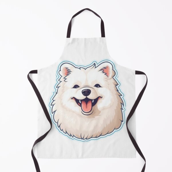 Item preview, Cute Smiley White fluffy Dog Sticker  designed and sold by kalindiStore.