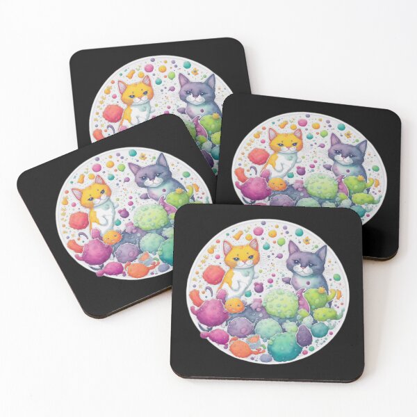 Item preview, Meowcrobiology - Adorable Feline cat-shaped microbes frolic in a petri dish designed and sold by ElLocoMus.