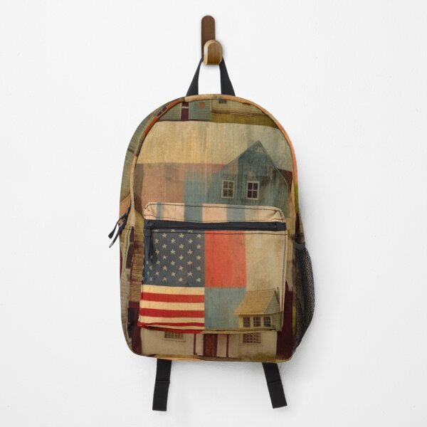 Item preview, America Retro Vintage Patchwork of Americana Pattern Collage designed and sold by BrandonArtWorld.