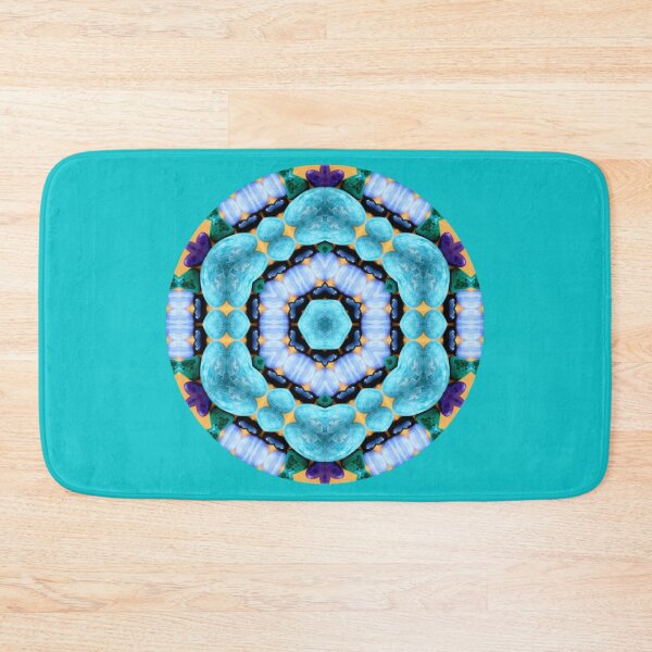 Item preview, Angie-Amazonite, Charoite, Blue Lace Agate, Malachite and Bloodstone Mandala for Clarity and Speaking Your Truth. designed and sold by Ciel Walko.