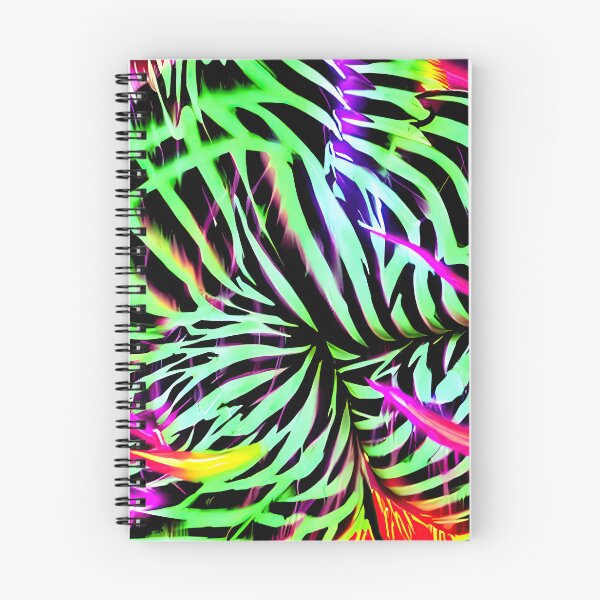 Item preview, #M432: Neon Green Pink On Black Zebra Groovy Move Pattern designed and sold by FarStarL33.