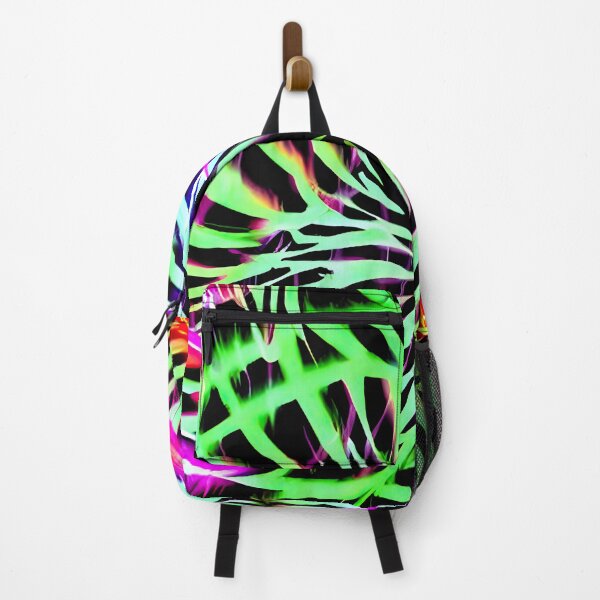 Item preview, #M432: Neon Green Pink On Black Zebra Groovy Move Pattern designed and sold by FarStarL33.