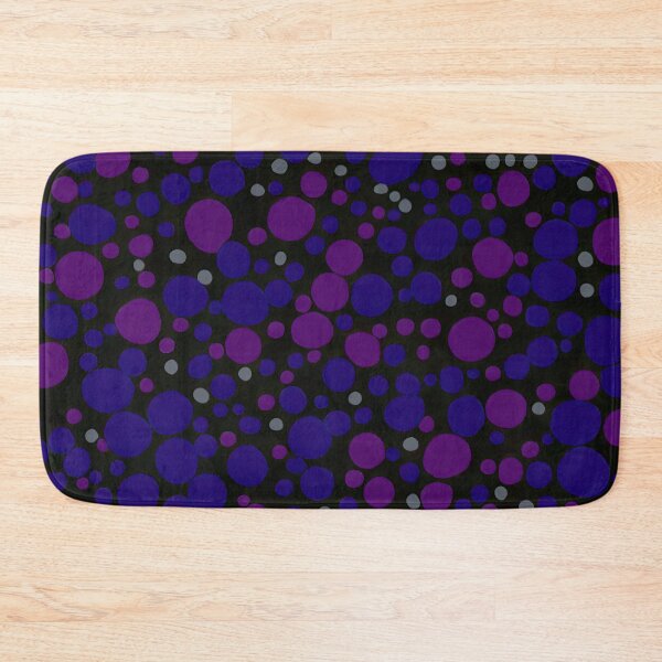 Item preview, #F209: Dark Blue Purple With Gray Dots On Black Fizzy Dot Pattern designed and sold by FarStarL33.