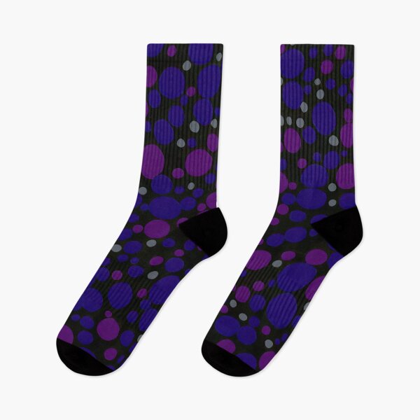 Item preview, #F209: Dark Blue Purple With Gray Dots On Black Fizzy Dot Pattern designed and sold by FarStarL33.