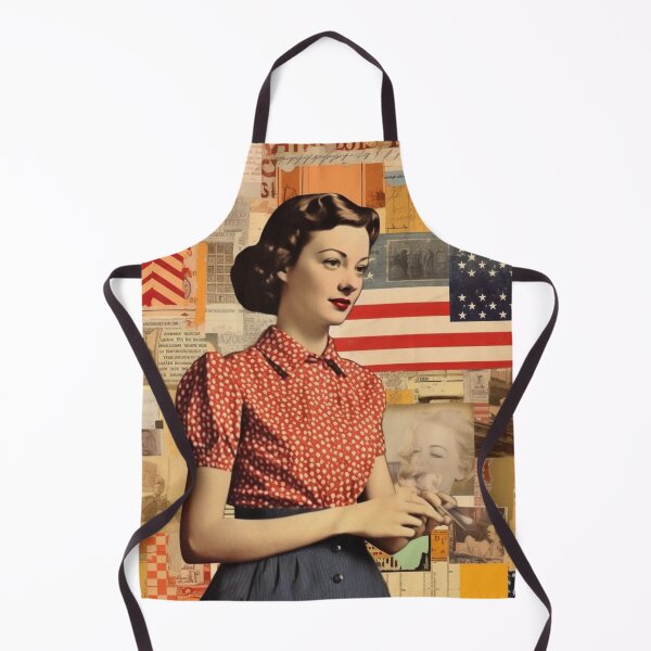 Item preview, America Retro Vintage Patchwork of Americana Pattern Collage designed and sold by BrandonArtWorld.