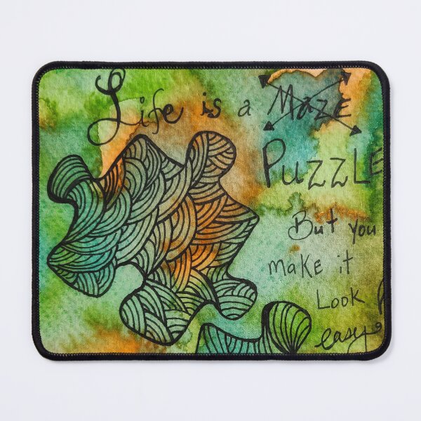 Item preview, Puzzle zentangle Illustration Design designed and sold by CrushOnCovers.