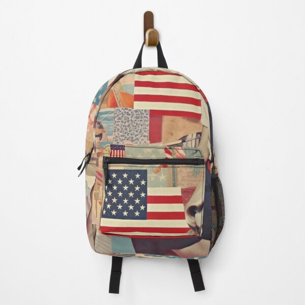 Item preview, America Retro Vintage Patchwork of Americana Pattern Collage designed and sold by BrandonArtWorld.