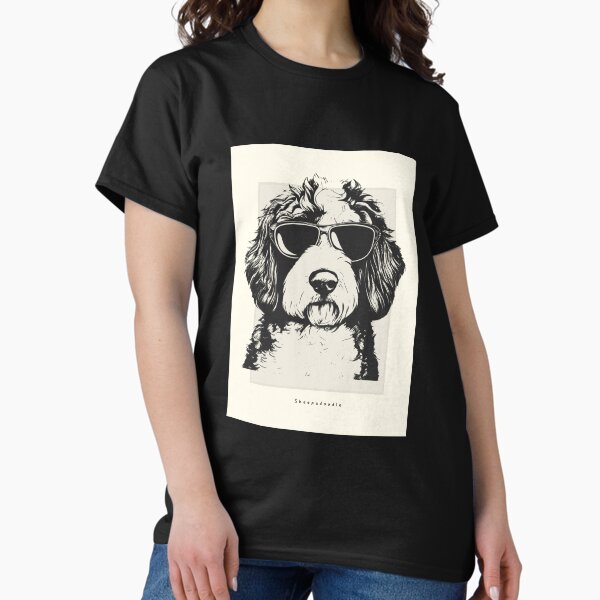 Sheepadoodle Digital Sketch Drawing Illustration Classic T-Shirt