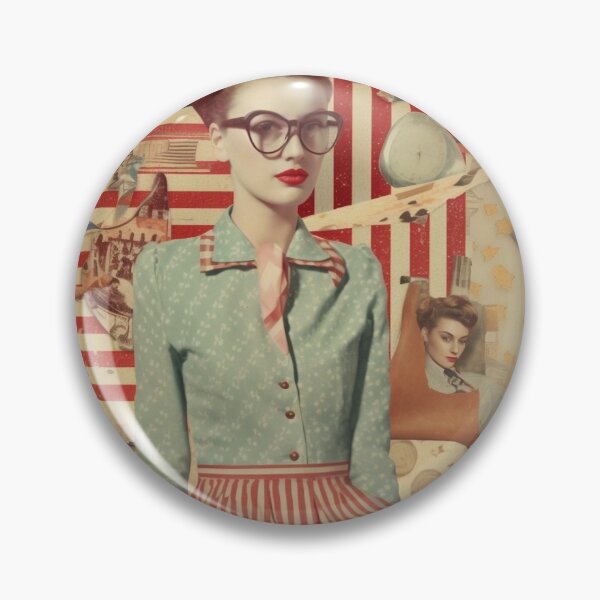 Item preview,  America Retro Vintage Patchwork of Americana Pattern Collage designed and sold by BrandonArtWorld.
