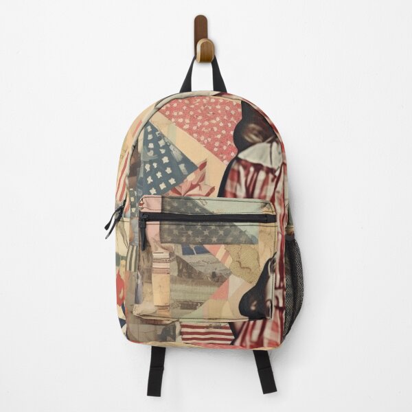 Item preview, America Retro Vintage Patchwork of Americana Pattern Collage designed and sold by BrandonArtWorld.