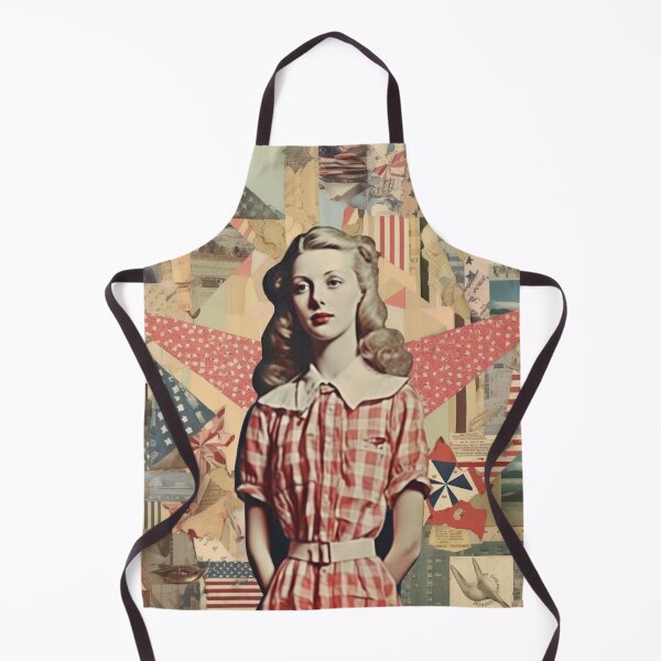 Item preview, America Retro Vintage Patchwork of Americana Pattern Collage designed and sold by BrandonArtWorld.