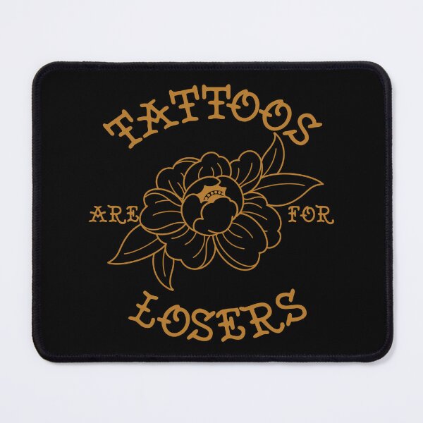 Item preview, Tattoos are for Losers - Flower- Gold designed and sold by HaleighMade.