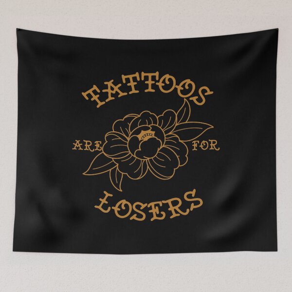 Item preview, Tattoos are for Losers - Flower- Gold designed and sold by HaleighMade.