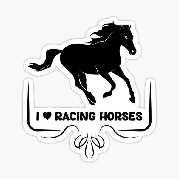 Aperçu de l'œuvre I Love Horses est une façon amusante d'exprimer votre admiration et votre affection pour ces animaux majestueux créée et vendue par StarrWell.