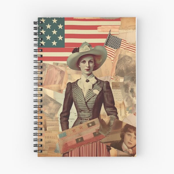 Item preview,  America Retro Vintage Patchwork of Americana Pattern Collage designed and sold by BrandonArtWorld.