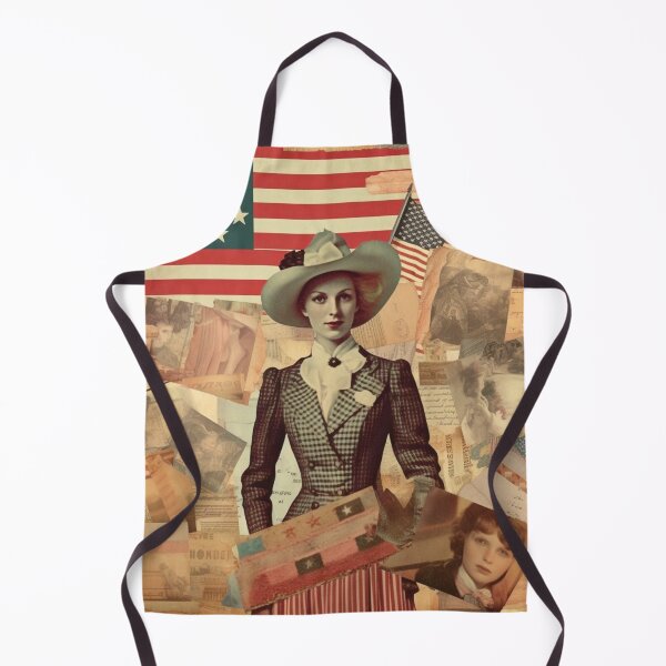 Item preview,  America Retro Vintage Patchwork of Americana Pattern Collage designed and sold by BrandonArtWorld.