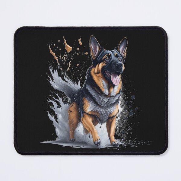 Item preview, German shepherd runs happily designed and sold by BaliamShop.