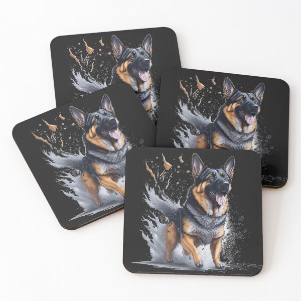 Item preview, German shepherd runs happily designed and sold by BaliamShop.