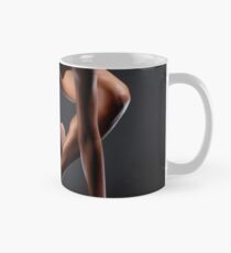0953 Beautiful Black Girl on Pedestal Studio Nude by Chris Maher Mug
