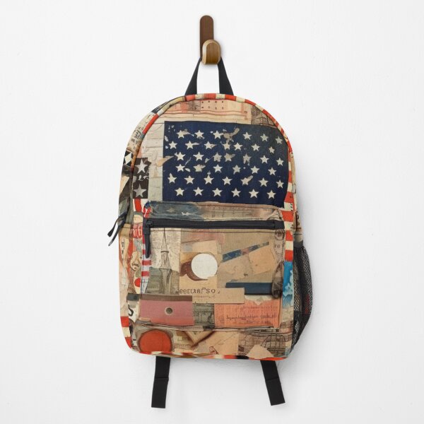 Item preview,  America Retro Vintage Patchwork of Americana Pattern Collage designed and sold by BrandonArtWorld.