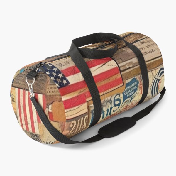 Item preview,   America Retro Vintage Patchwork of Americana Pattern Collage designed and sold by BrandonArtWorld.
