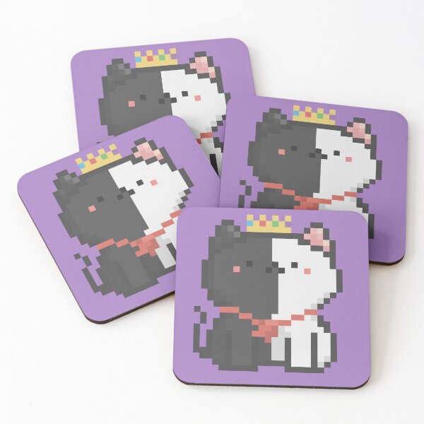 Item preview, Pixel Quiet Two Face Black White Cat 98 designed and sold by sosorimaru.