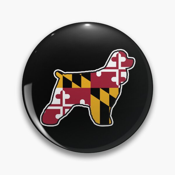 Item preview, Cocker Spaniel Silhouette with Maryland State Flag designed and sold by Jenn Inashvili.