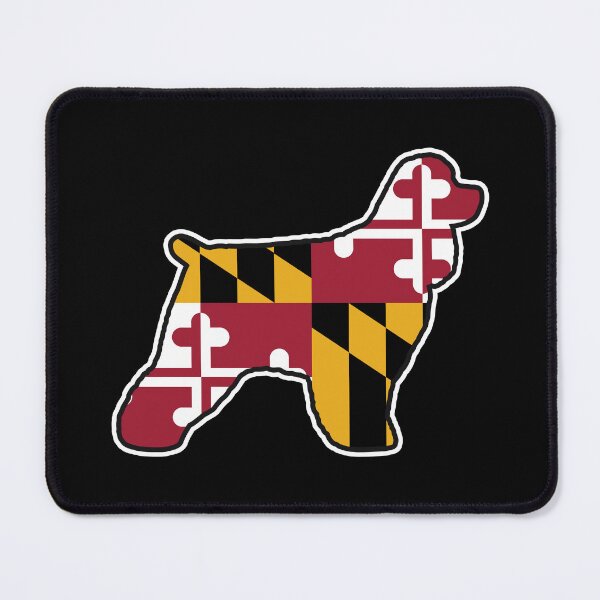 Item preview, Cocker Spaniel Silhouette with Maryland State Flag designed and sold by Jenn Inashvili.