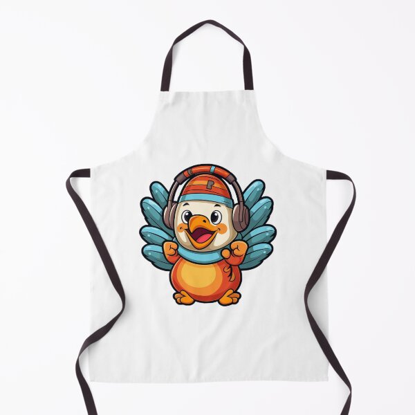 Item preview, Cartoon turkey listening to music designed and sold by Stickermagician.