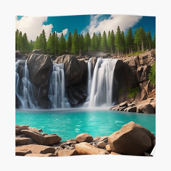 Drawing waterfall with watercolour crayons | STAEDTLER