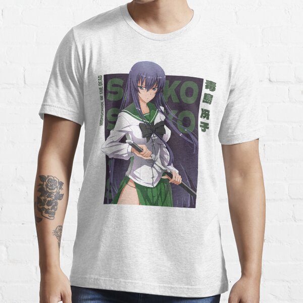 Highschool of the Dead Takashi Komuro Miyamoto Rei Busujima Saeko Cosplay  Costume Cloth Unisex Short Sleeve T Shirt T-shirt - AliExpress