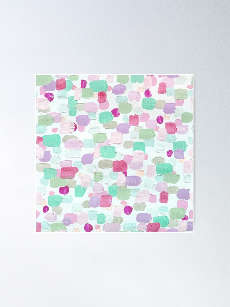 Mint Green, Pink and Lilac - I Love To Paint Aesthetic Pastel Paint Brush  Strokes  Poster for Sale by Alice-Mills