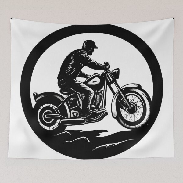 Item preview, Motorcycle rider silhouette designed and sold by Stickermagician.