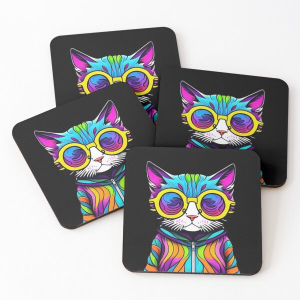 Item preview, Multicolored Cool Cat designed and sold by Simply-Cryptic.